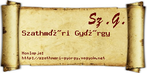 Szathmári György névjegykártya